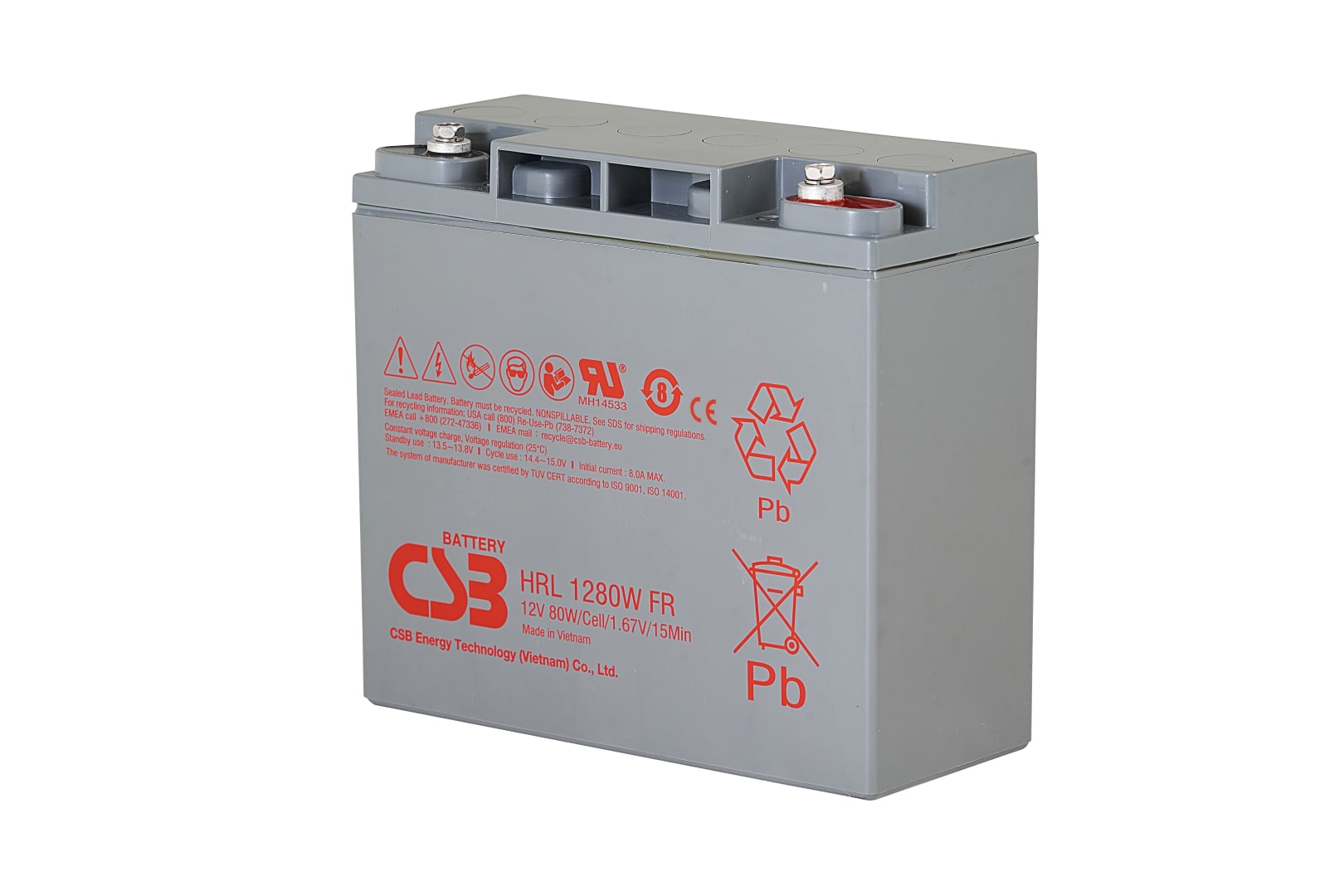 Akumulators 12V 80W Pb CSB